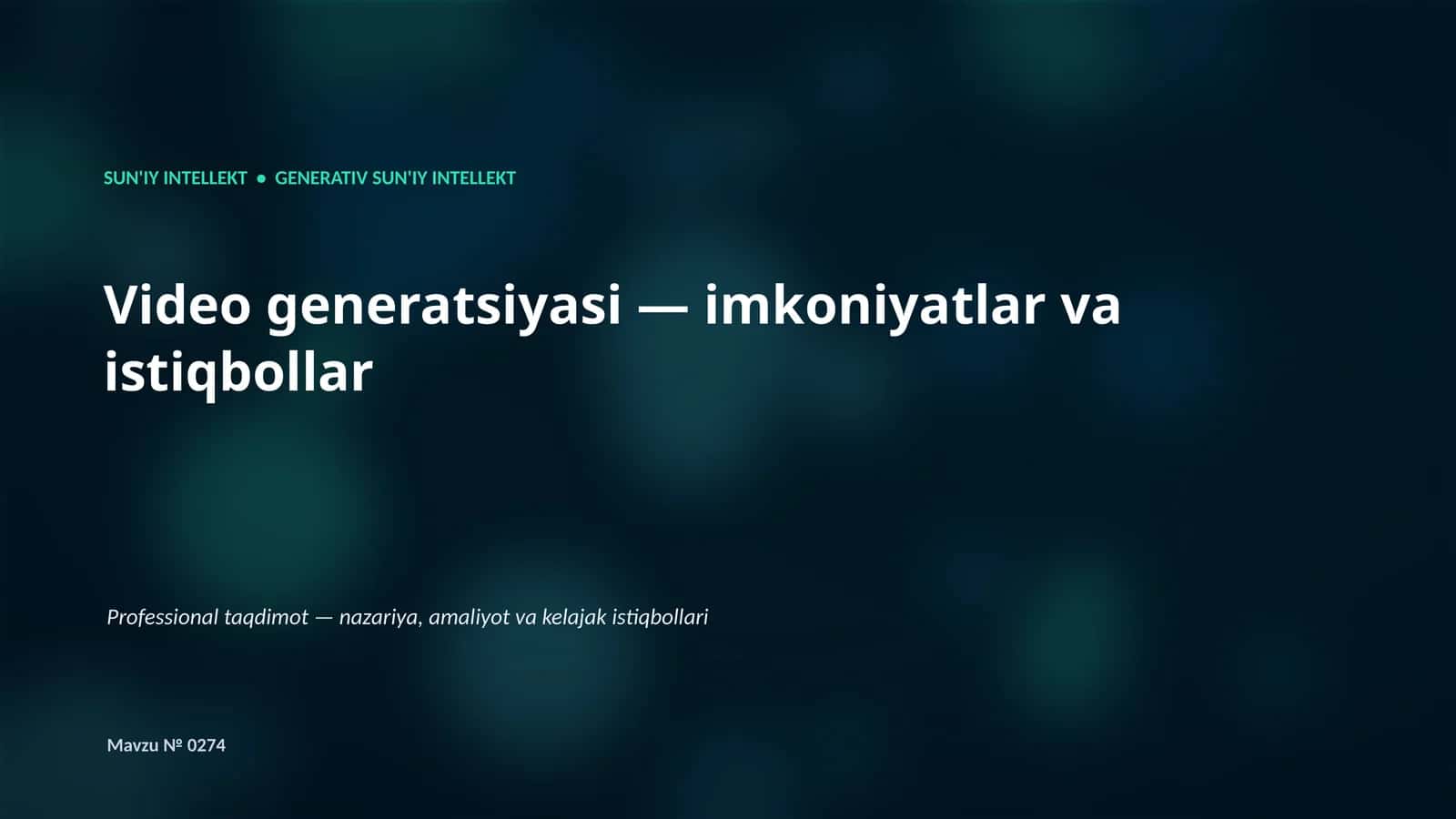 Generativ SUN'IY INTELLEKT 1