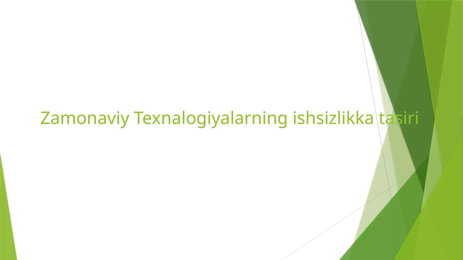 Zamonaviy Texnalogiyalarning Ishsizlik Katta Ta'siri 1