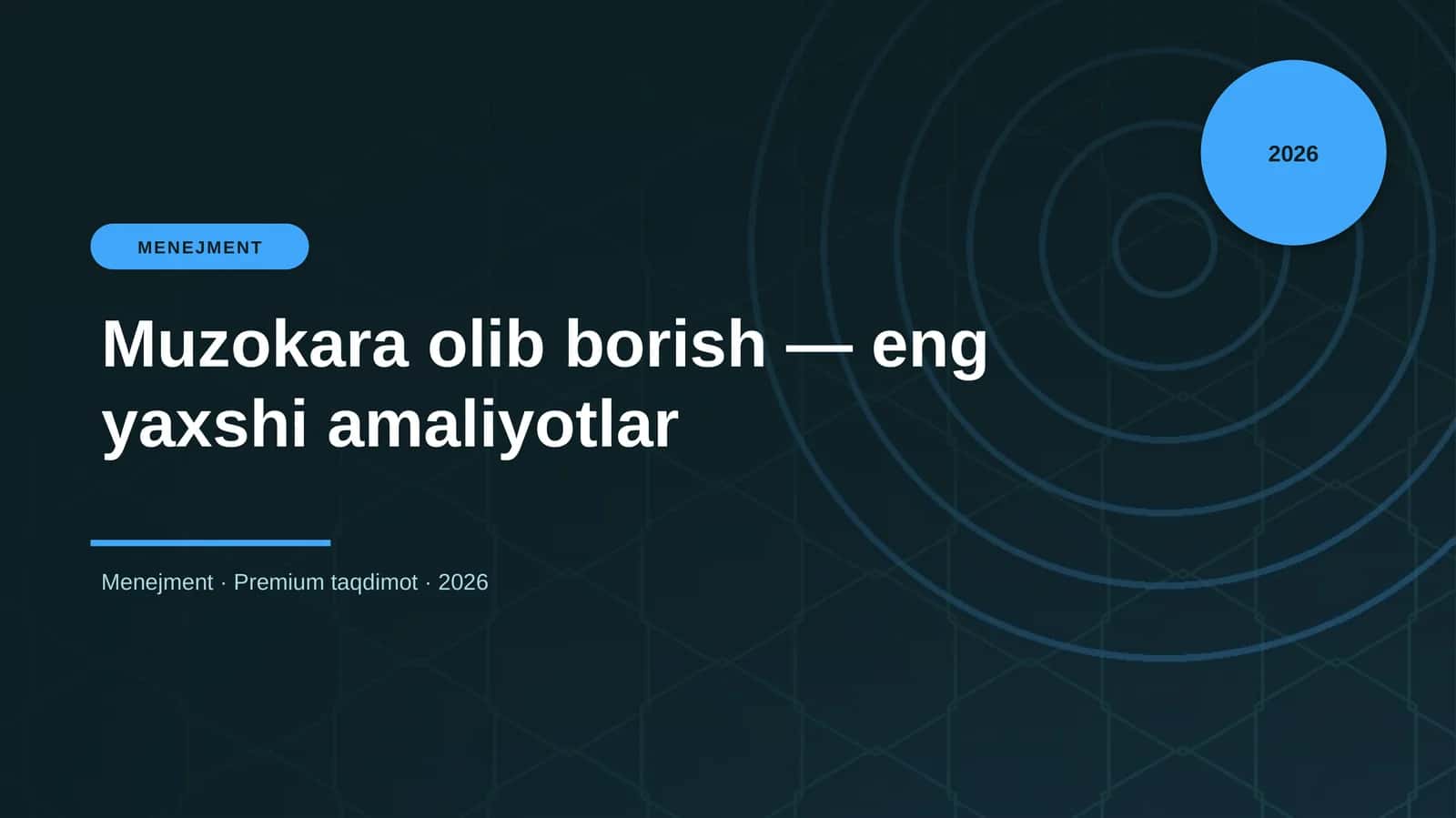 Muzokara olib borish - eng yaxshi amaliyotlar 1