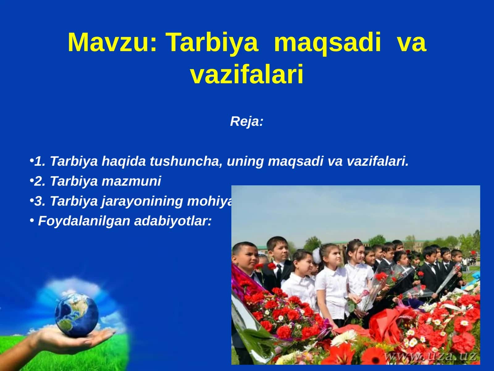 Tarbiya maqsadi va vazifalari 1