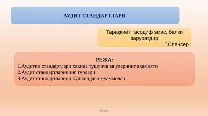 АУДИТ СТАНДАРТЛАРИ 1