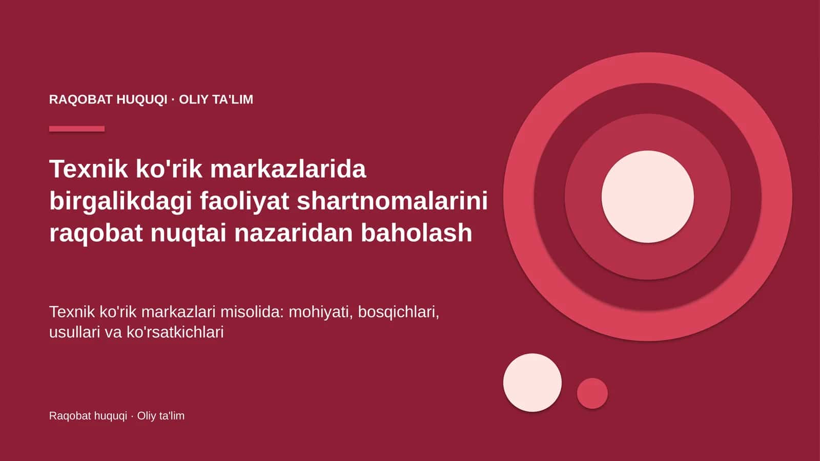 texnik ko'rik markazlarida birgalikdagi faoliyat shartnomalarini raqobat nuqtai nazaridan baholash 9449 1