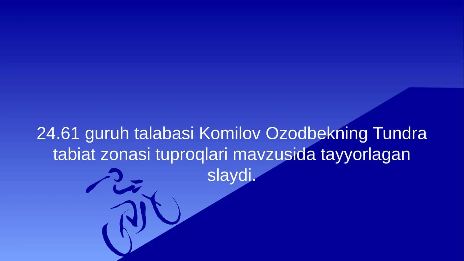 Tundra tabiat zonasi tuproqlari 1