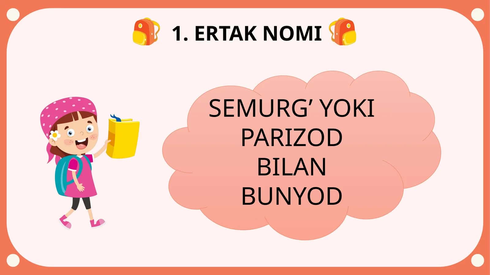SEMURG’ YOKI PARIZOD BILAN BUNYOD ertagi tahlili 1