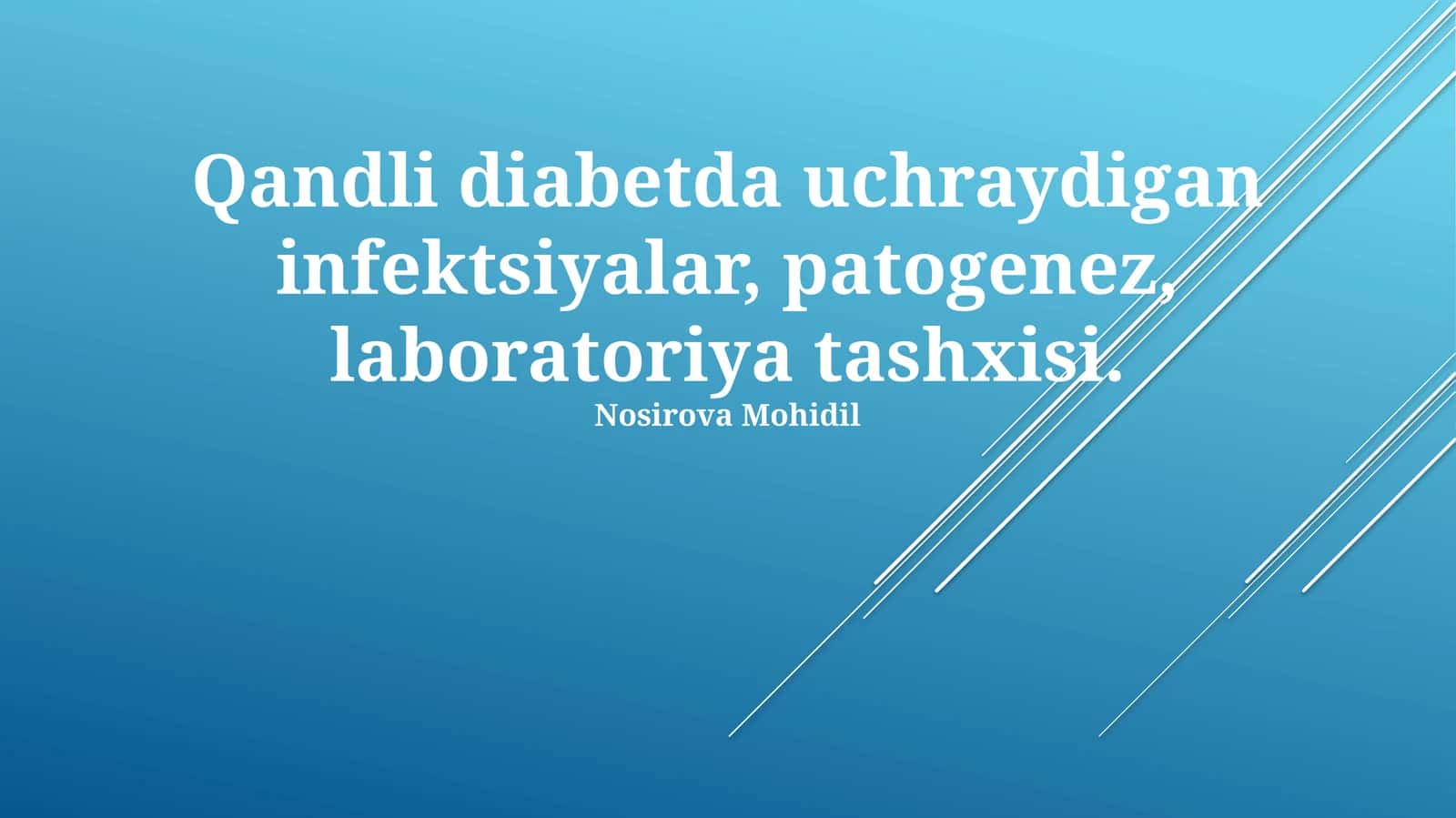 Qandli Diabet Infektsiyalari 1