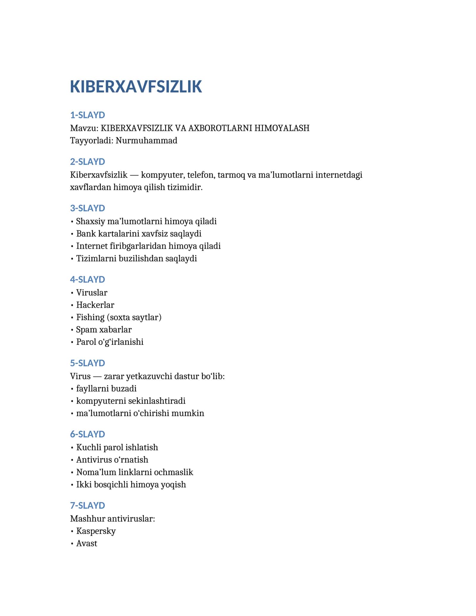 KIBERXAVFSIZLIK 1