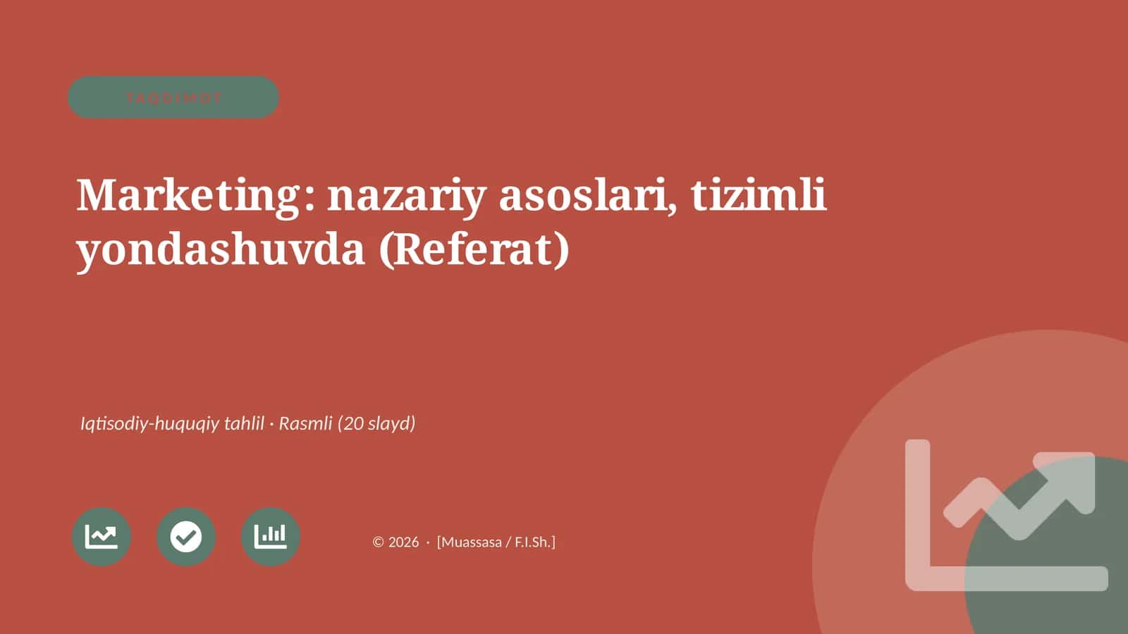Marketing: nazariy asoslari, tizimli yondashuvda (Referat) 1