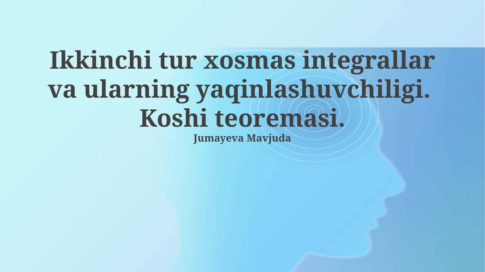 Koshi teoremasi 1