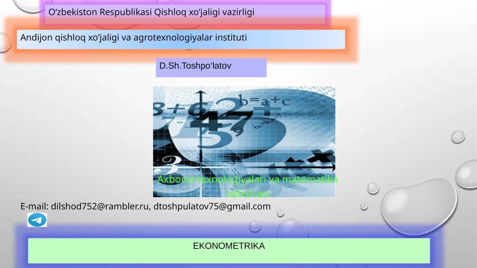 EKONOMETRIKA 1