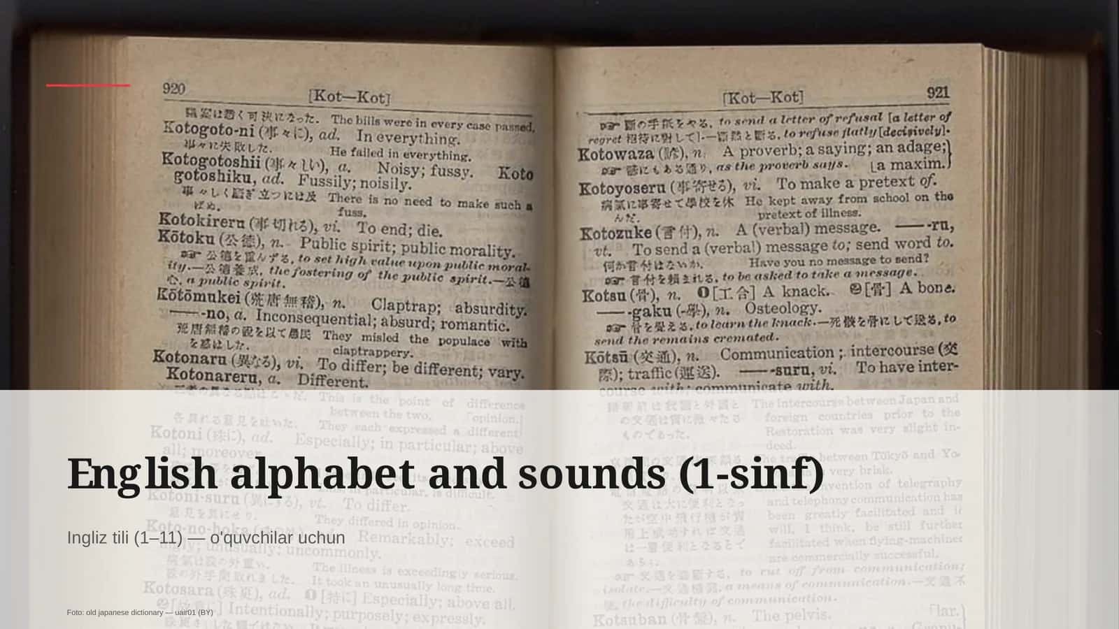 English alphabet and sounds (1-sinf) 1