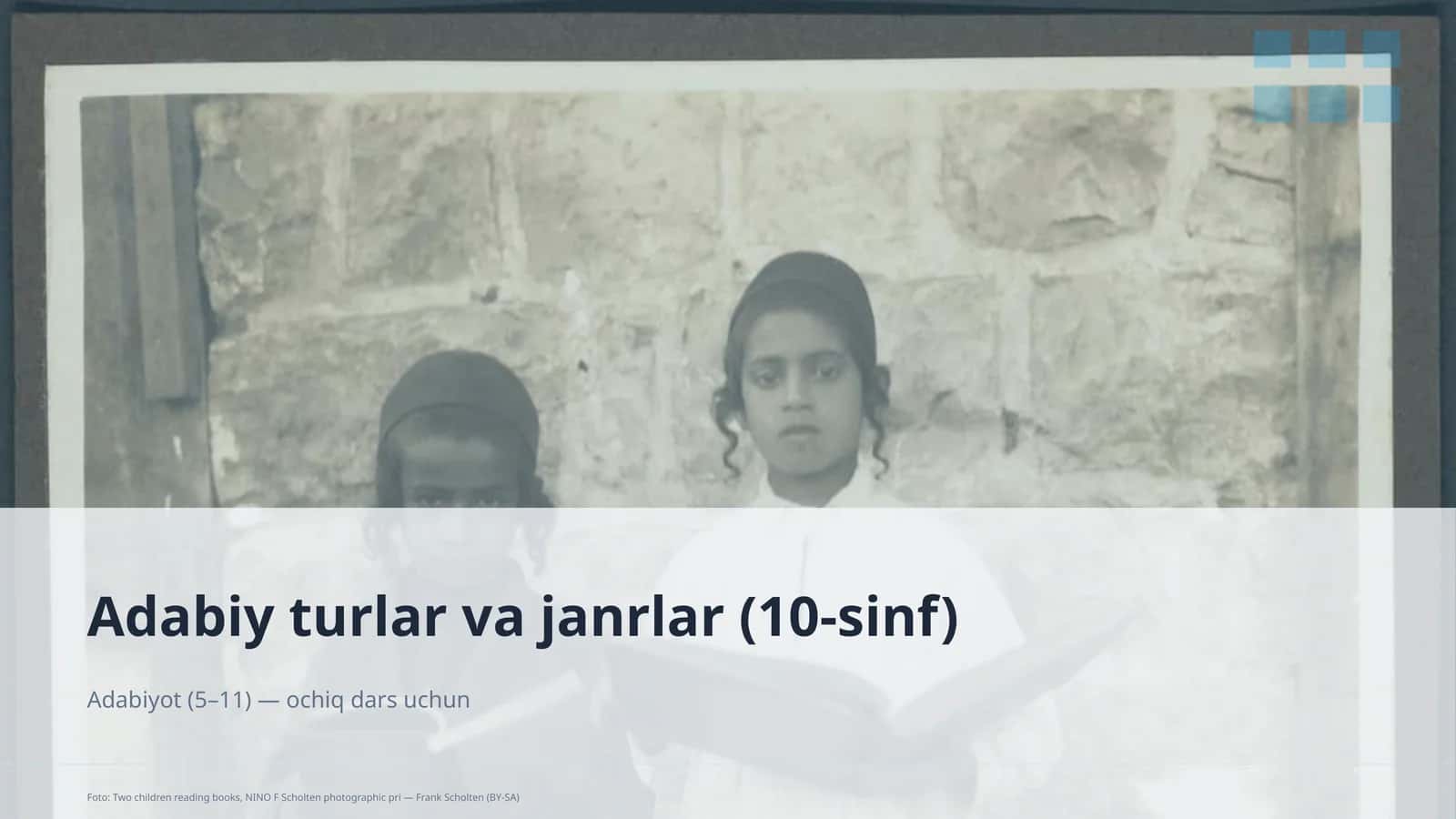 Adabiy turlar va janrlar (10-sinf) 1