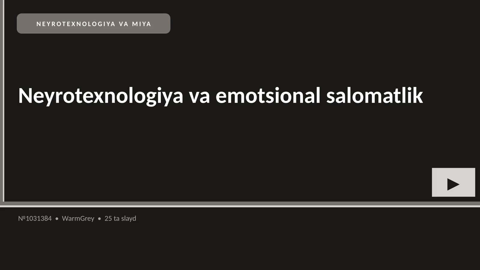 NEYROTEXNOLOGIYA VA MIYA 1
