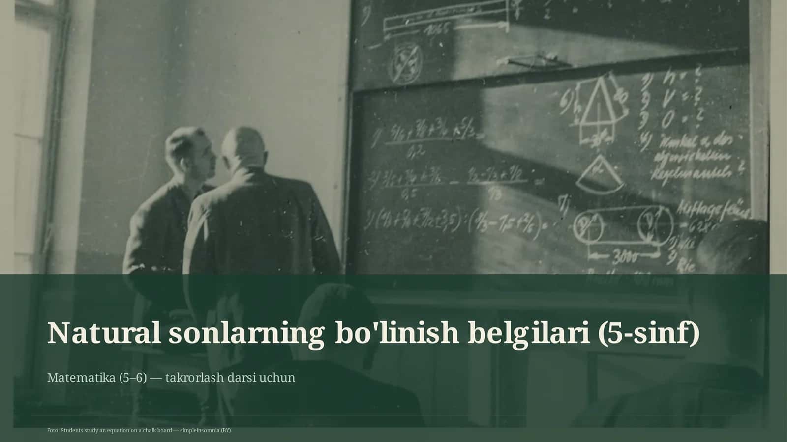 Natural sonlarning bo'linish belgilari (5-sinf) 1