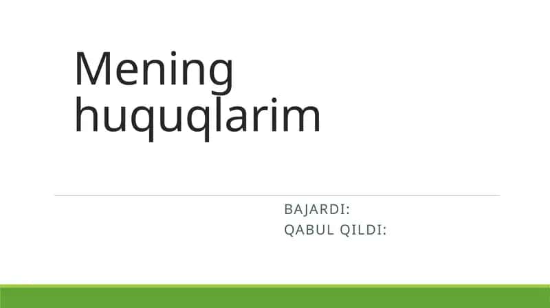 Mening huquqlarim 1
