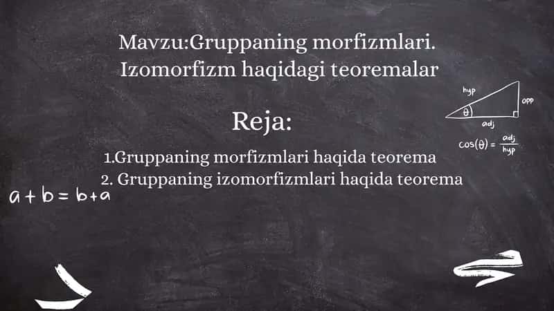 Izoterma guruhli teorema 1
