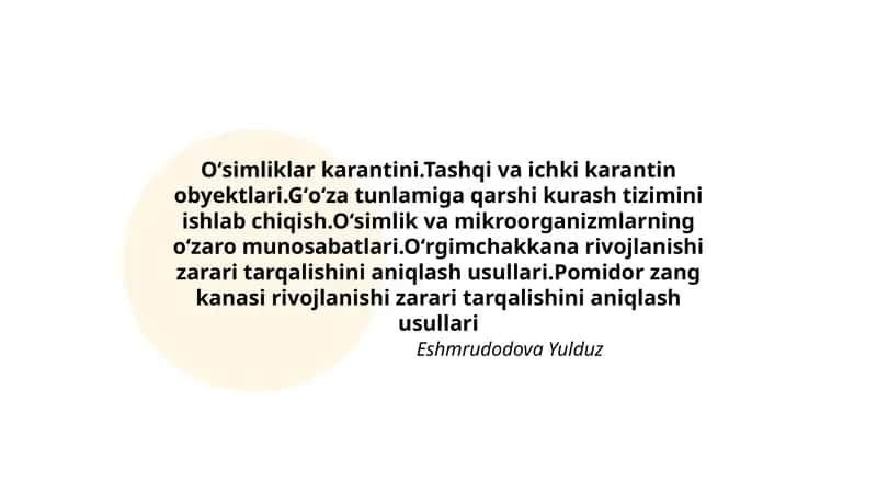 Oʻsimliklar karantini 1