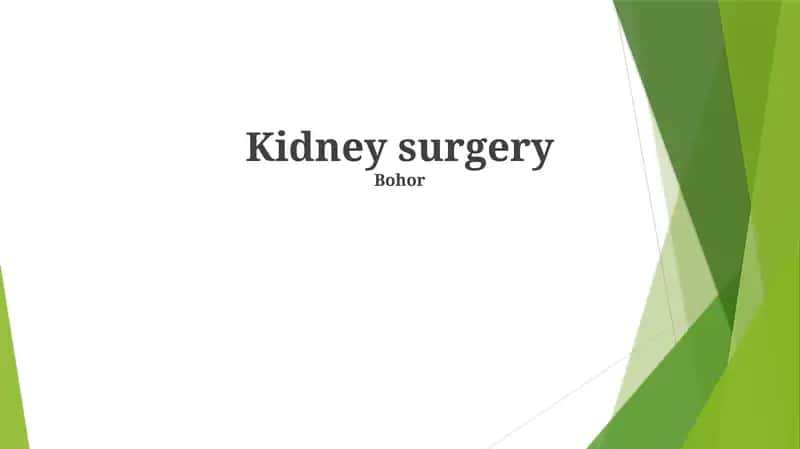 Kidney surgery 1