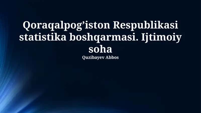 Demografiya va Aholi Farovonligi 1