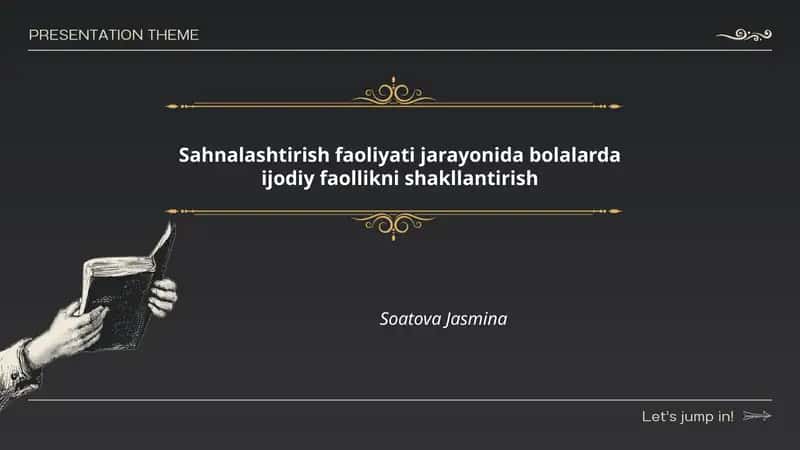 Sahnalashtirish faoliyati jarayonida bolalarda ijodiy faollikni shakllantirish 1