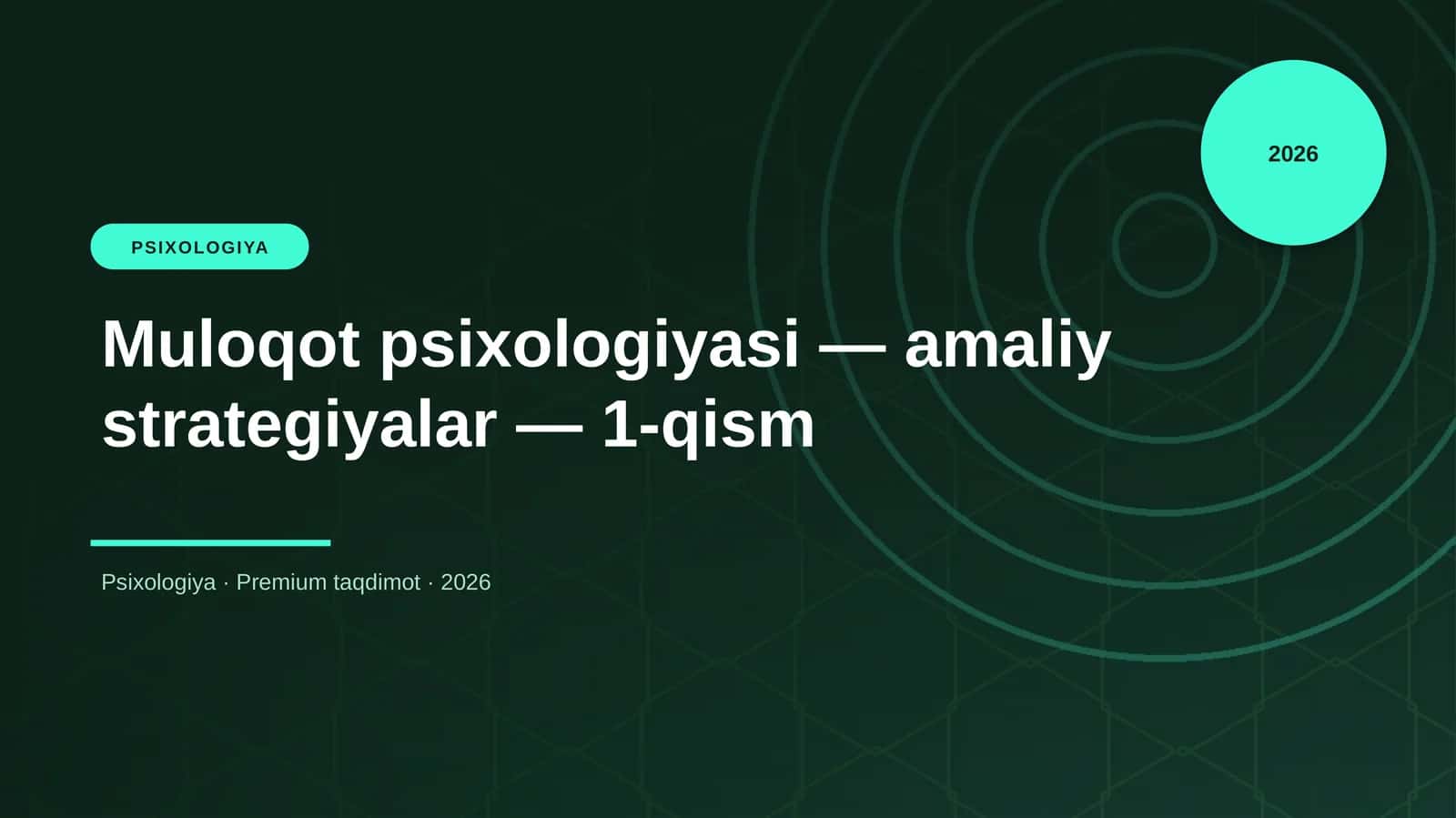 Muloqot psixologiyasi — amaliy strategiyalar — 1-qism 1