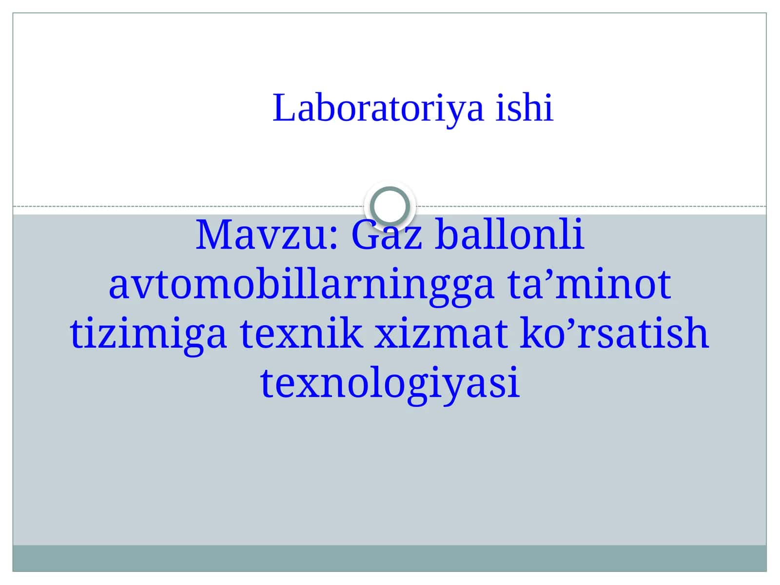 Gazballonli avtomobillarning gata’minot tizimi 1