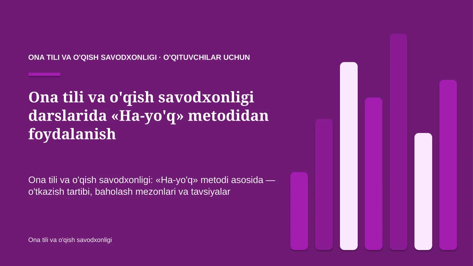 ona tili va o'qish savodxonligi darslarida ha yo'q metodidan foydalanish 6257 1