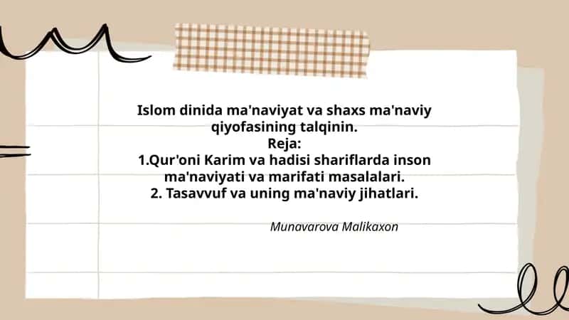 Ma'naviyat va shaxs ma'naviy qiyofasi 1