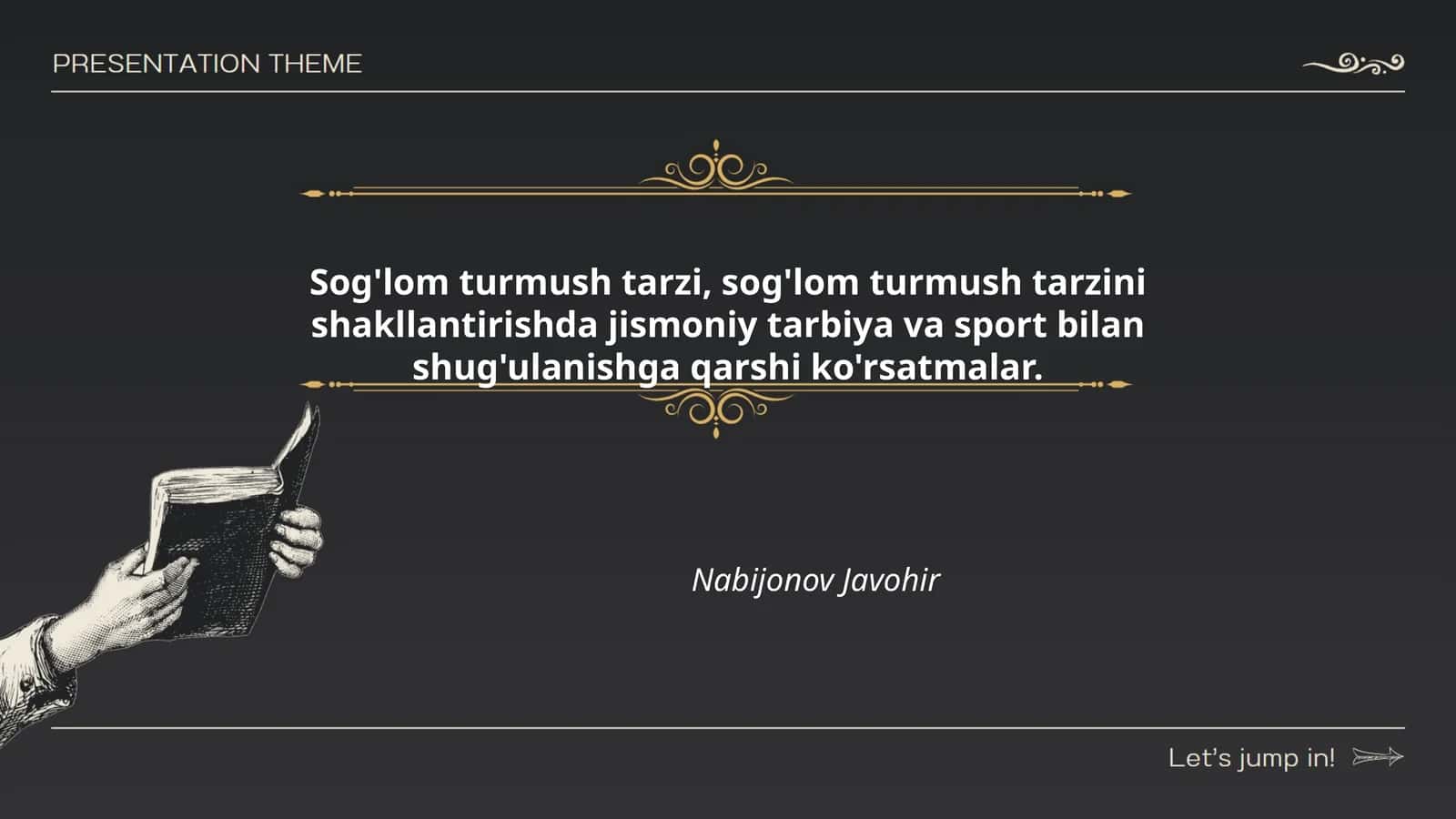 Sog'lom Turmush Tarzi va Jismoniy Tarbiya 1