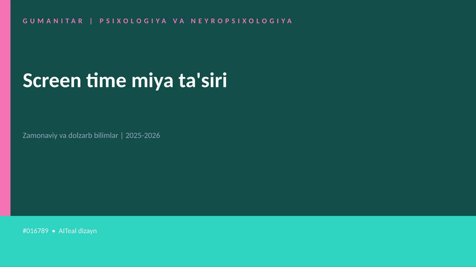 Screen time miya ta'siri 1
