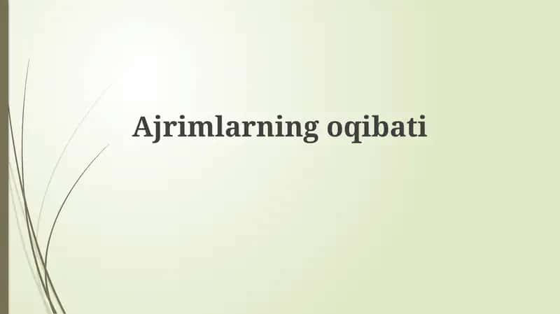 Ajrimlarningoqibati 1