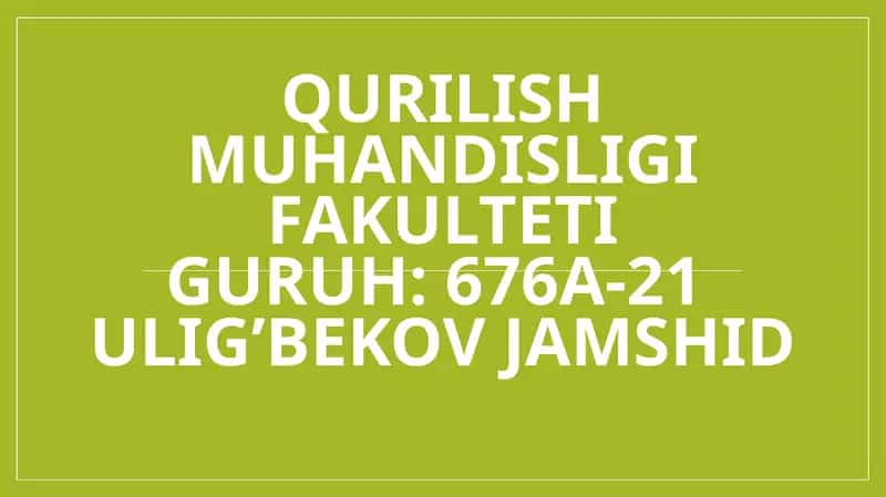 Avtomobil yo'llarini ta'mirlash va saqlash texnologiyalari 1