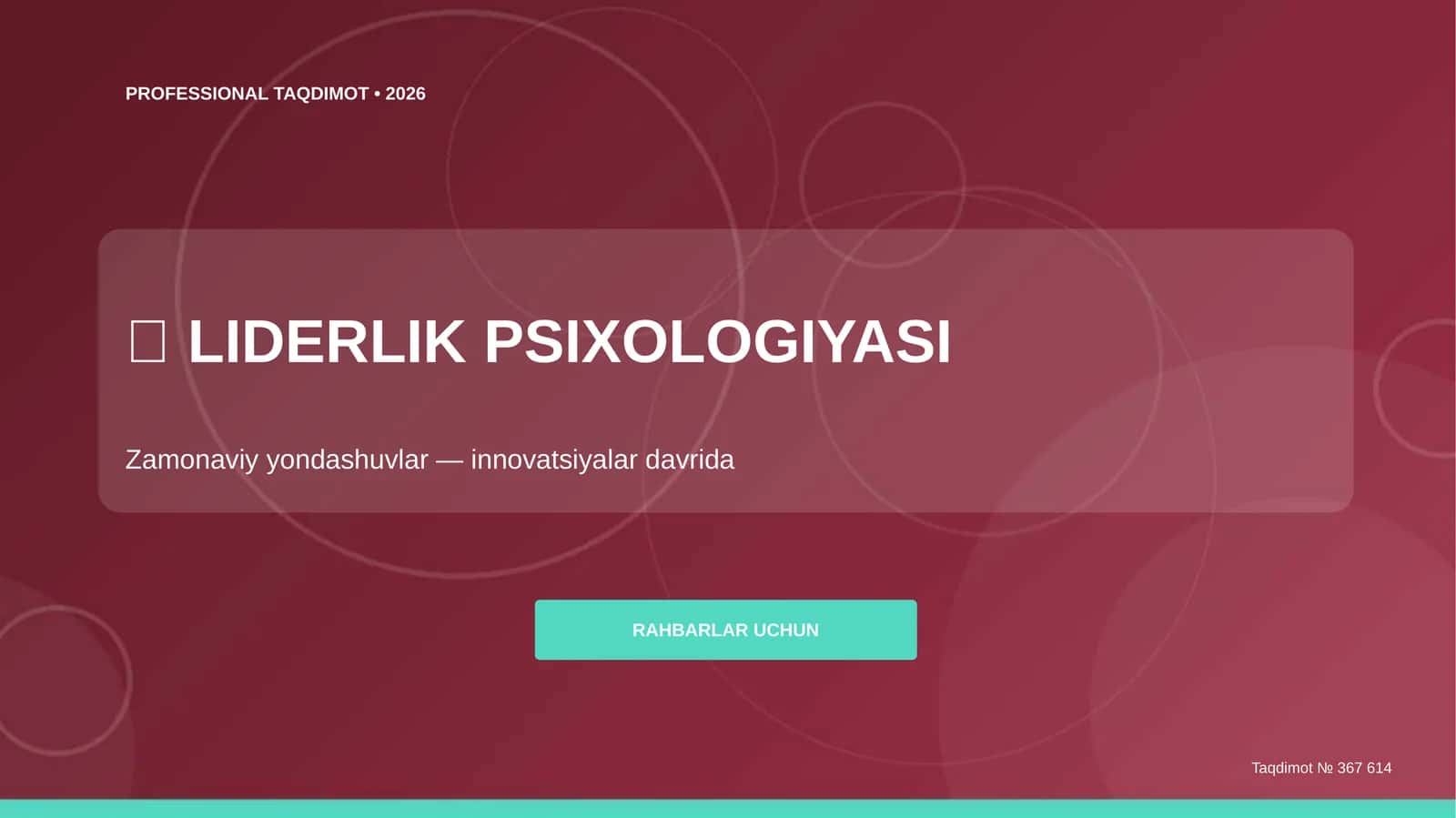 LIDERLIK PSIXOLOGIYASI 1