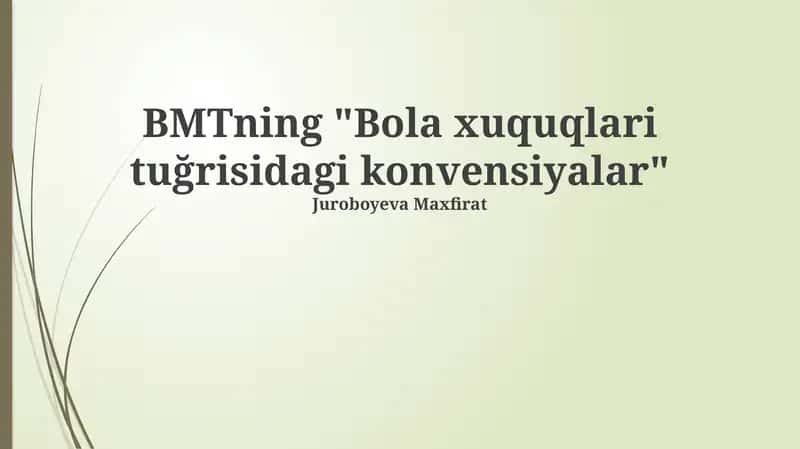 Bolalar xuquqlari 1