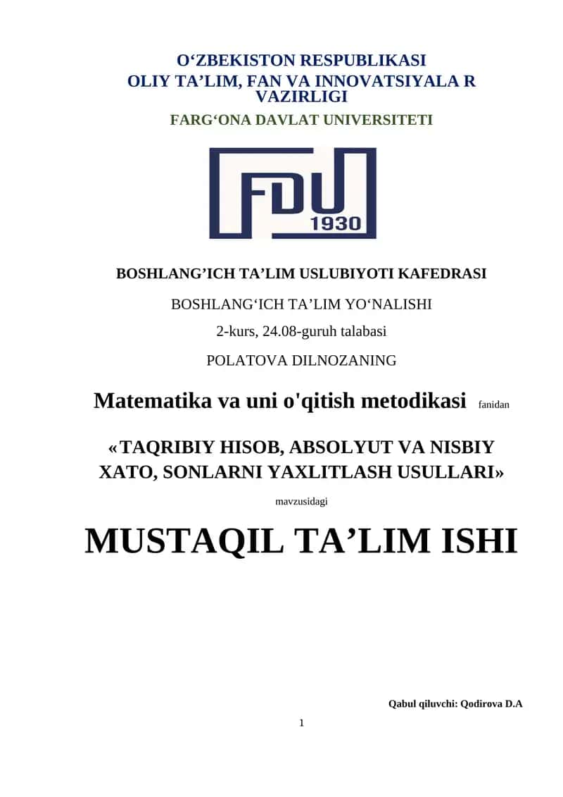 Taqribiy hisob, Absolyut va nisbiy xato, Sonlarni yaxlitlash usullari 1