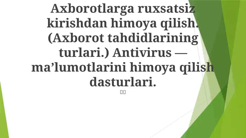 Ma'lumotlarni himoya qilish dasturlari 1