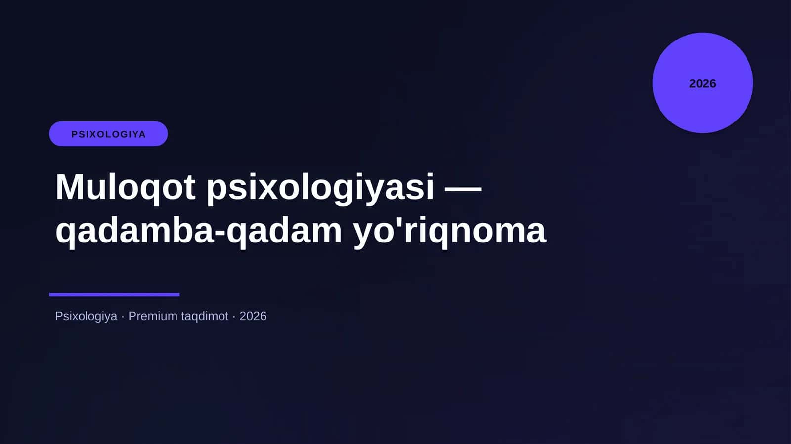 Muloqot psixologiyasi — qadamba-qadam yo'riqnoma 1