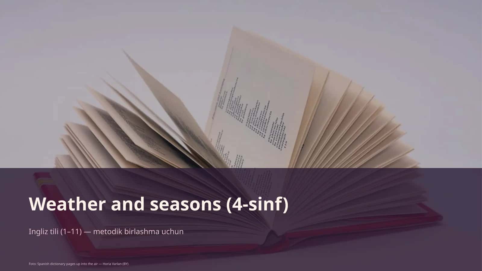 Weather and seasons (4-sinf) 1