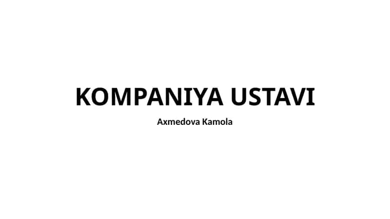 KOMPANIYA USTAVI 1