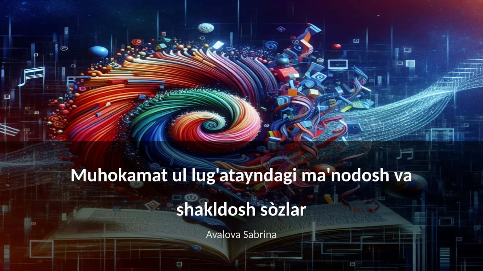 Muhokamat ul lug'atayndagi ma'nodosh va shakldosh sòzlar 1