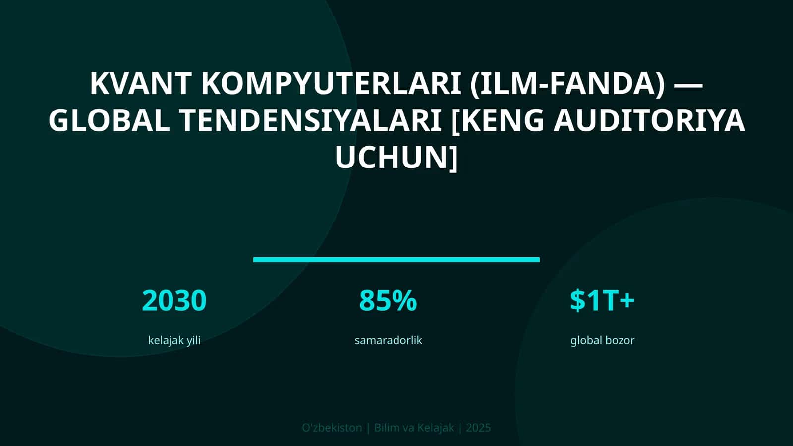 Kvant kompyuterlari (ilm-fanda) - global tendensiyalari [keng auditoriya uchun] 1