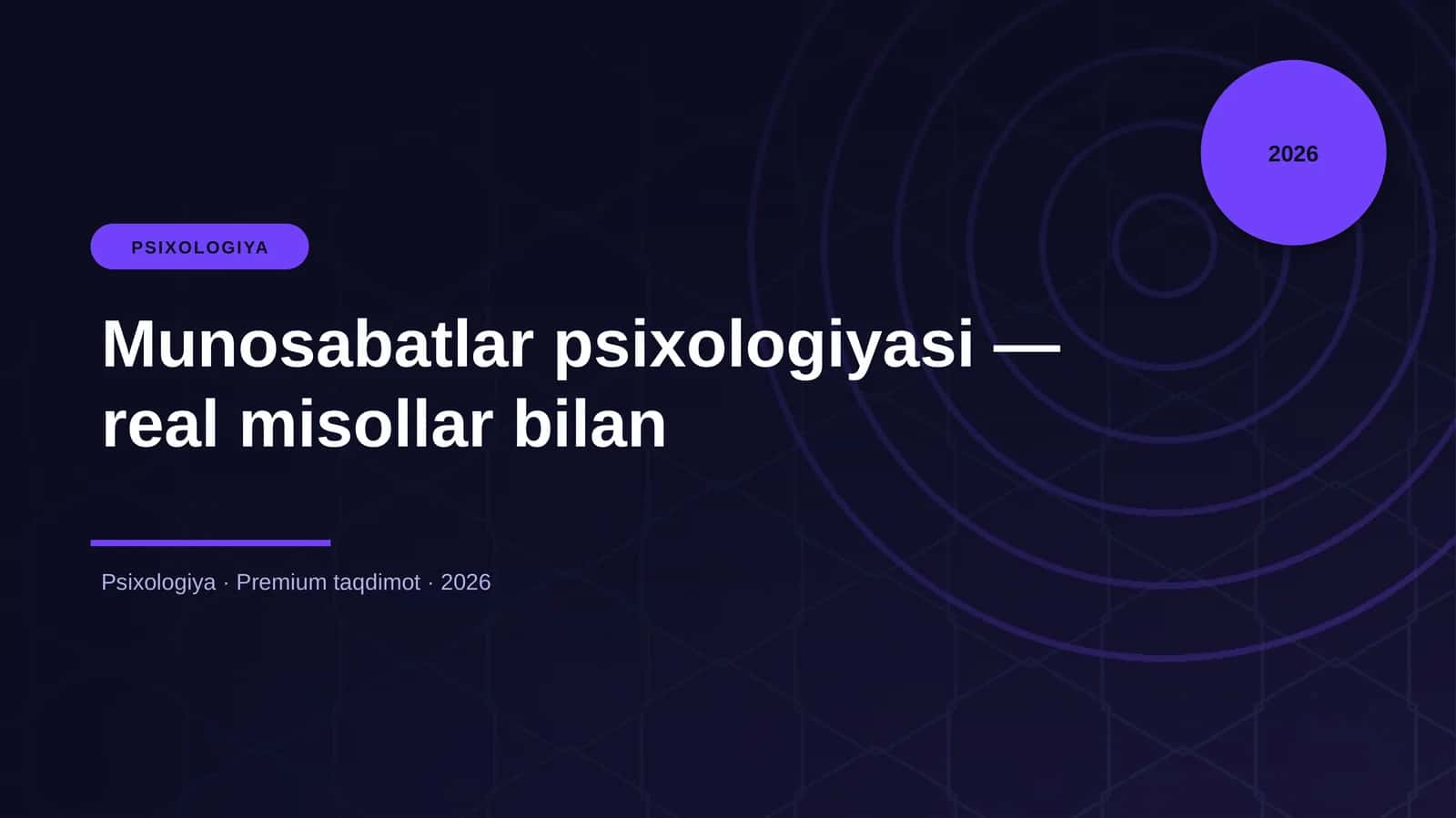 Munosabatlar psixologiyasi — real misollar bilan 1