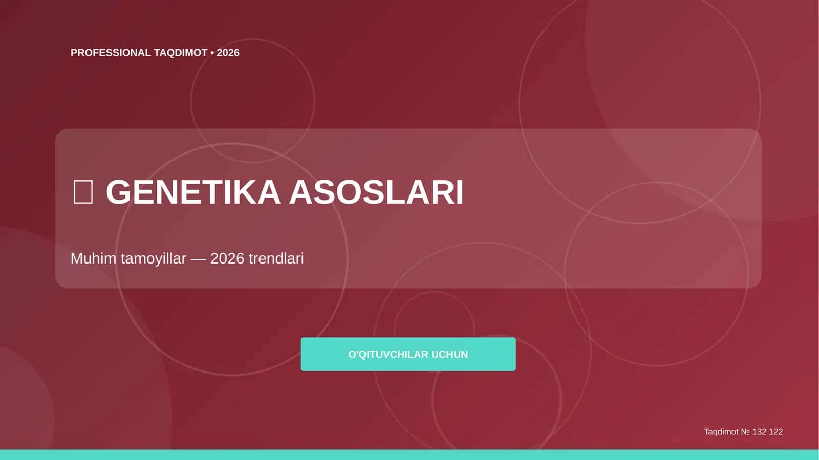 GENETIKA ASOSLARI Muhim tamoyillar 2026 1