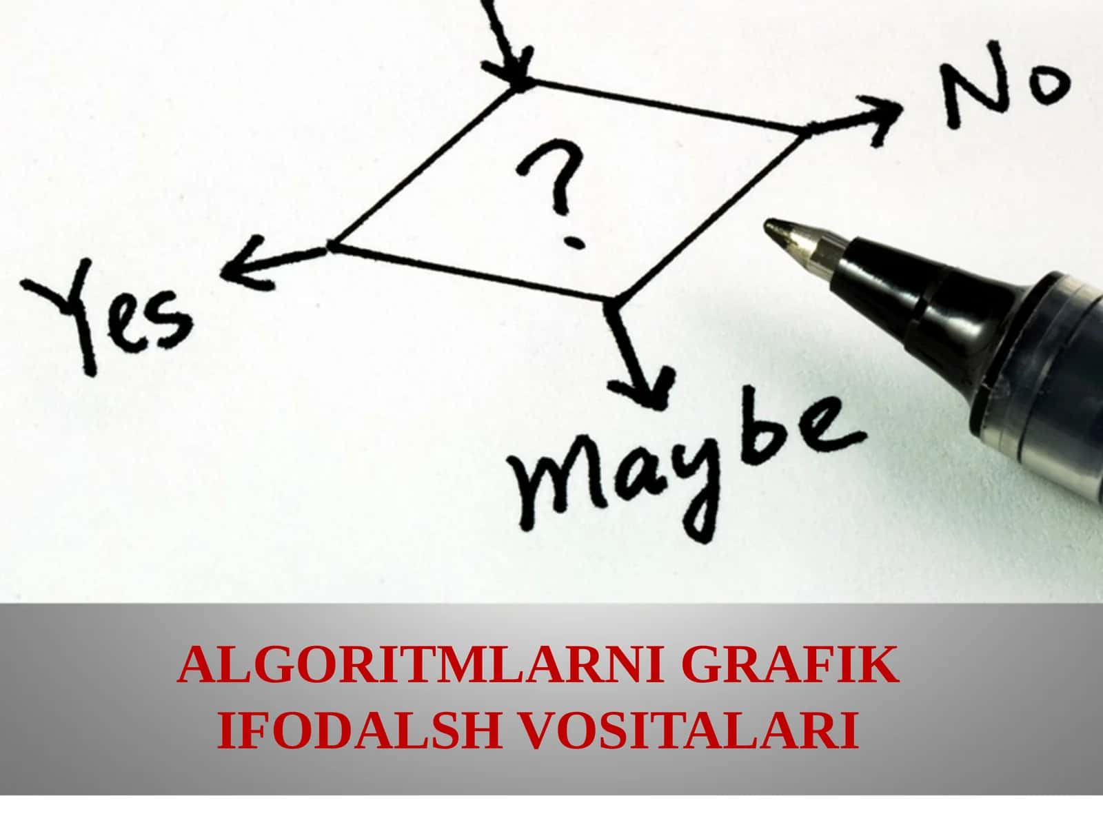 ALGORITMLARNI GRAFIK IFODALSH VOSITALARI 1