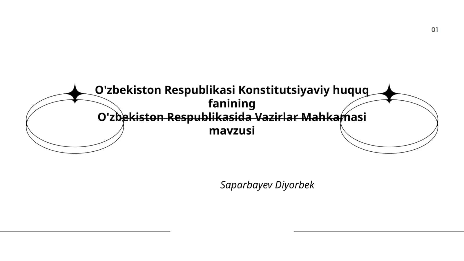 O'zbekiston Respublikasi Konstitutsiyaviy huquq fanining 1