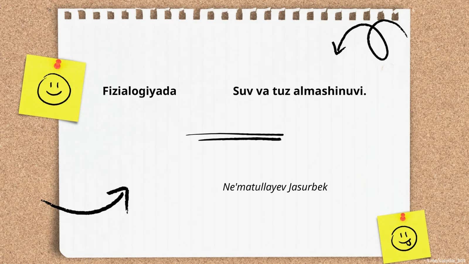 Fizialogiyada Suv va tuz almashinuvi 1