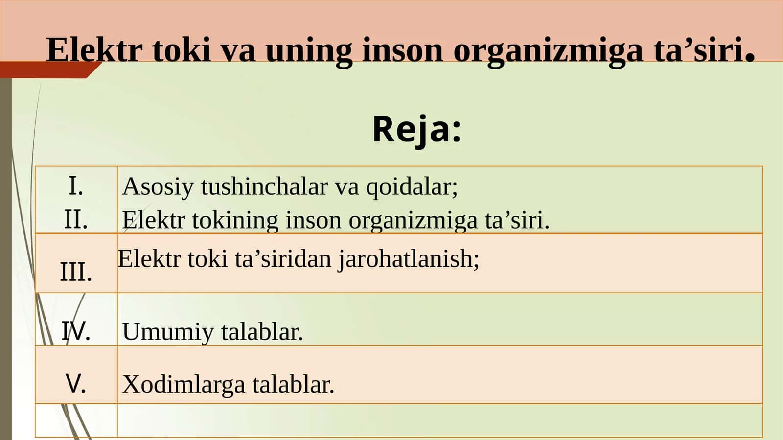 Elektr tokivauninginsonorganizmigata’siri 1