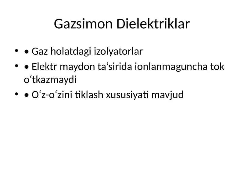 Gazsimon dielektriklar 1