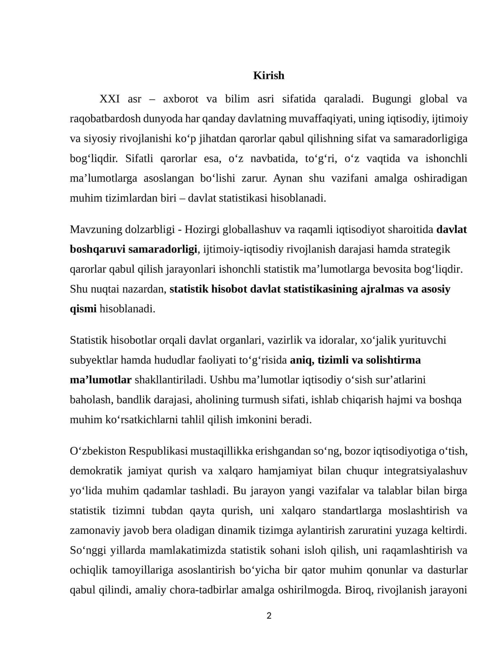 Davlat statistikasi hisobi 1