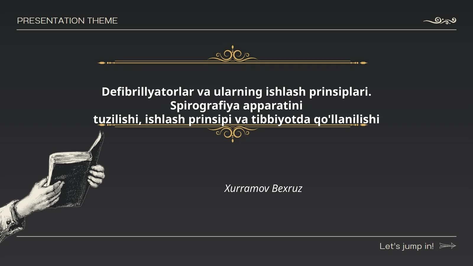 Defibrillyatorlar va ularning ishlash prinsiplari. Spirografiya apparatini tuzilishi, ishlash prinsi 1
