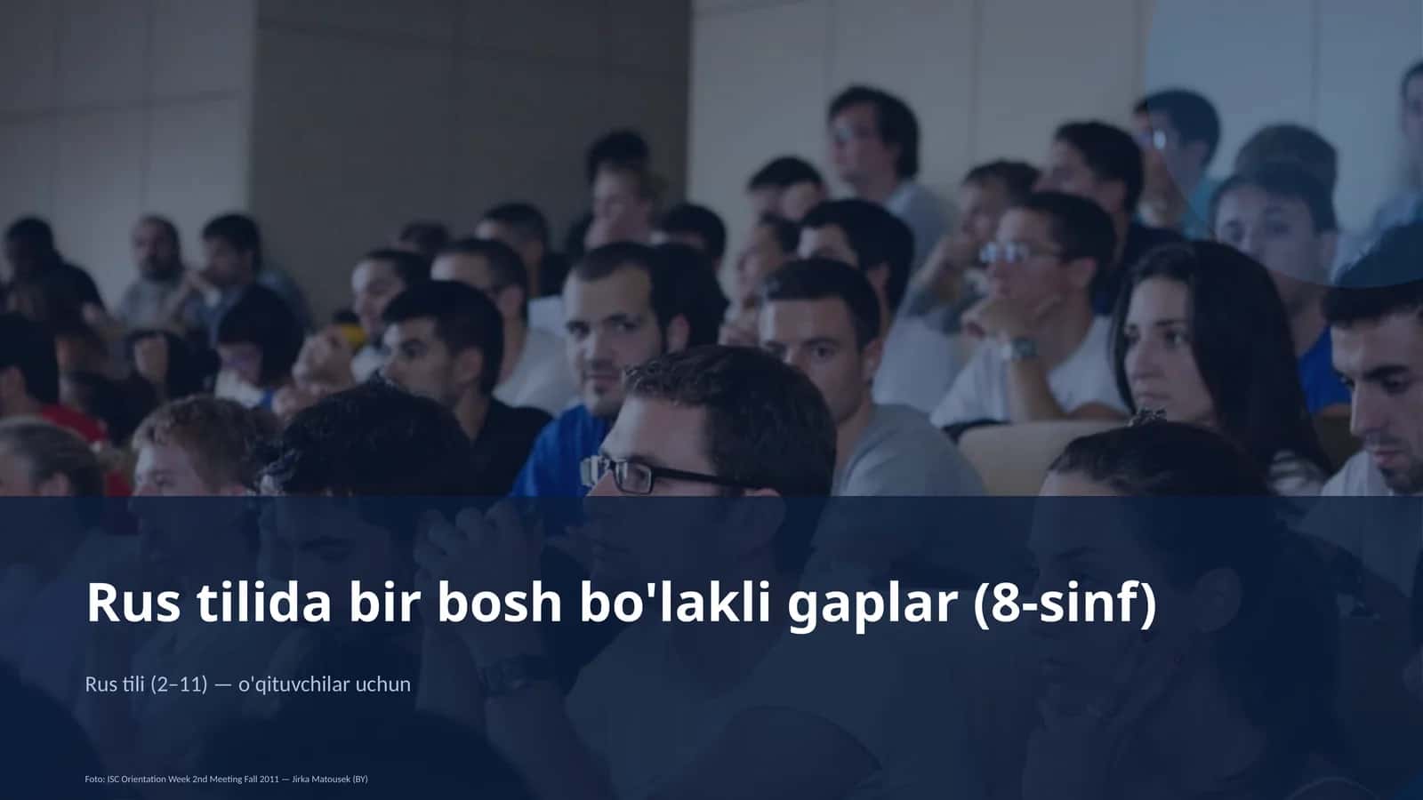 Rus tilida bir bosh bo'lakli gaplar (8-sinf) 1